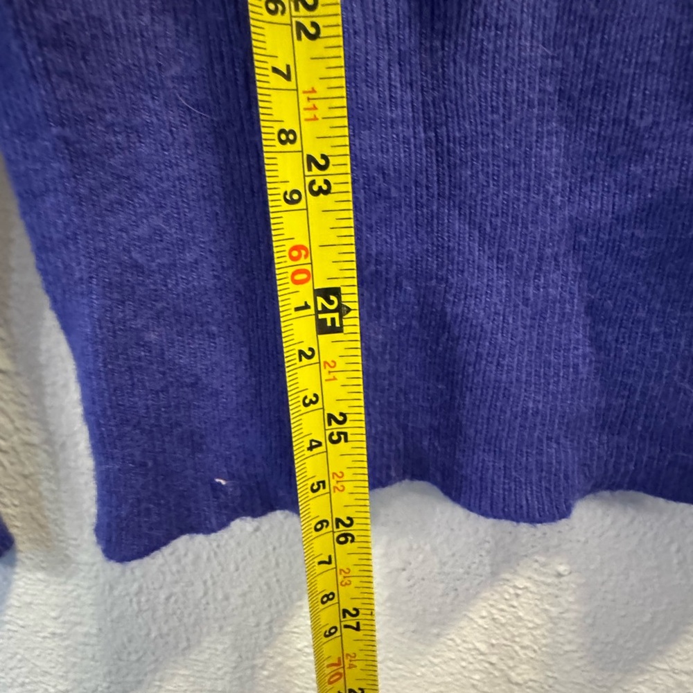 Royal Blue Knit Crewneck Sweater with Black Woven Tag - Picture 6 of 6